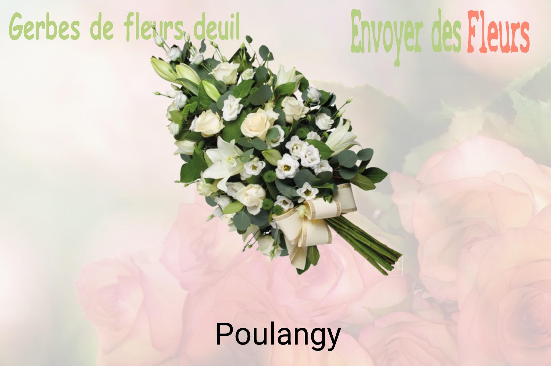 Gerbe de fleurs de deuil livrée à Poulangy